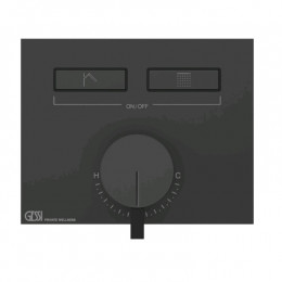 Смеситель для душа, Gessi, HI-FI, на 2 потребителя, цвет-черный матовый