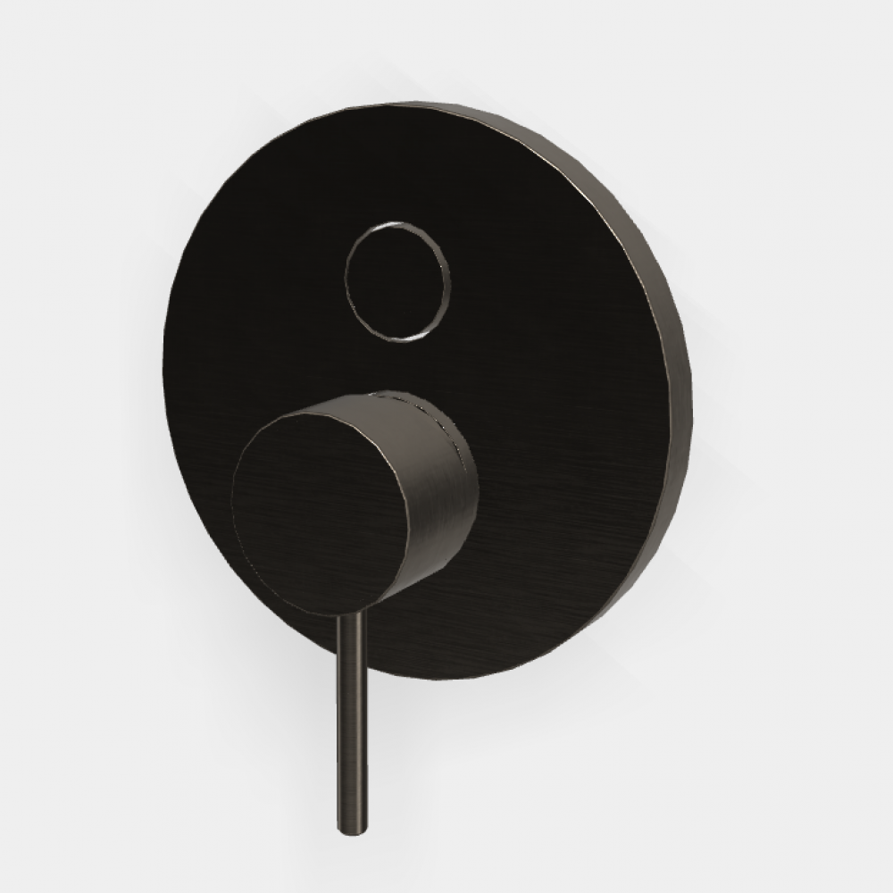 Смеситель для душа, Fima Carlo Frattini, Spillo Up, на 2 потребителя, цвет-хром черный брашированный