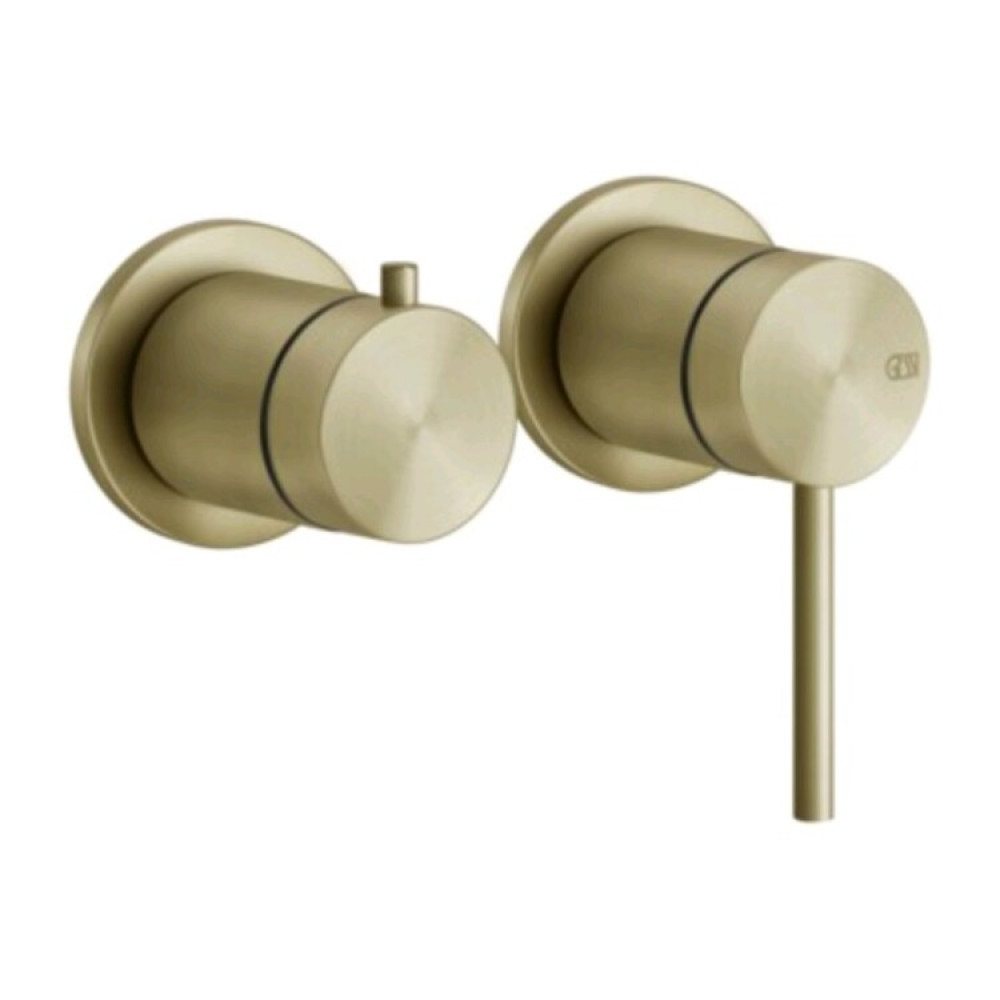 Смеситель для душа, Gessi, 316 Bath-Shower, на 2 потребителя, цвет-Brushed Brass PVD