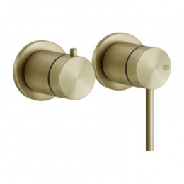 Смеситель для душа, Gessi, 316 Bath-Shower, на 2 потребителя, цвет-Brushed Brass PVD
