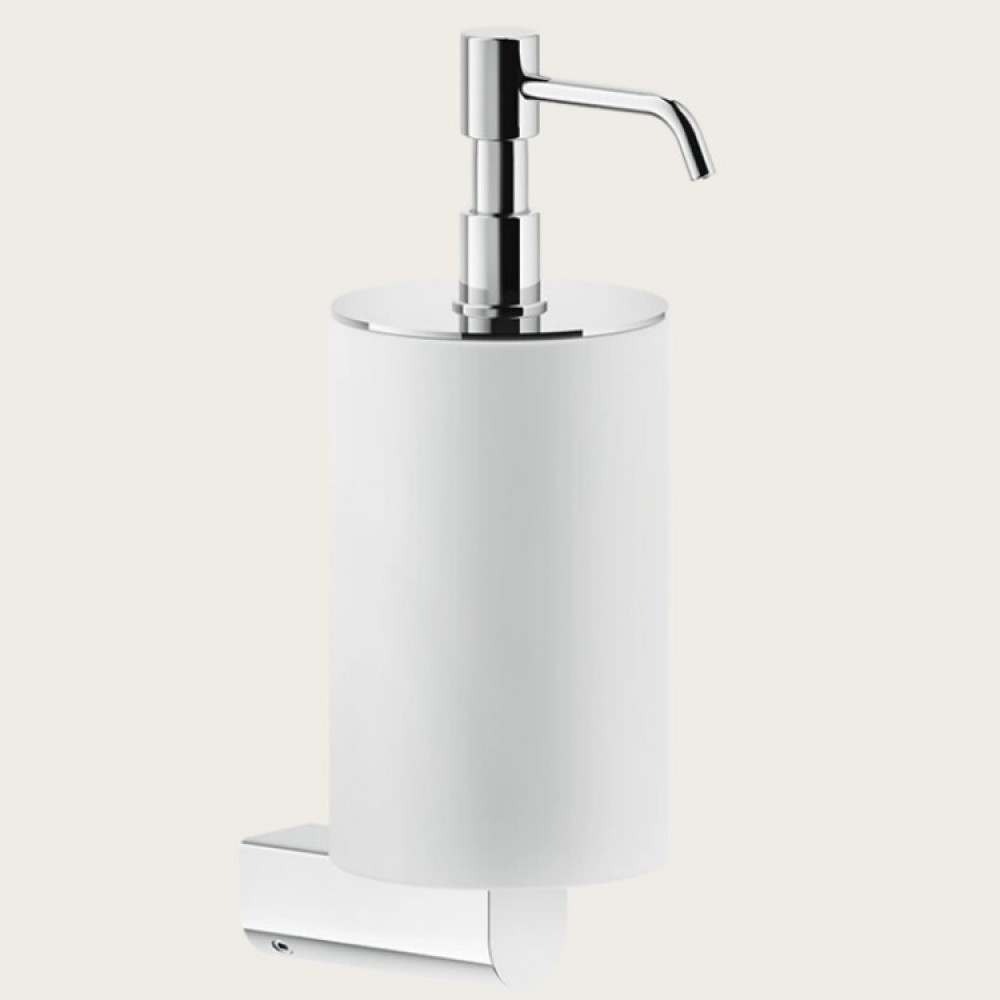 Дозатор для жидкого мыла, Gessi, Rilievo, шгв 75*121*222, цвет дозатора-хром/белый