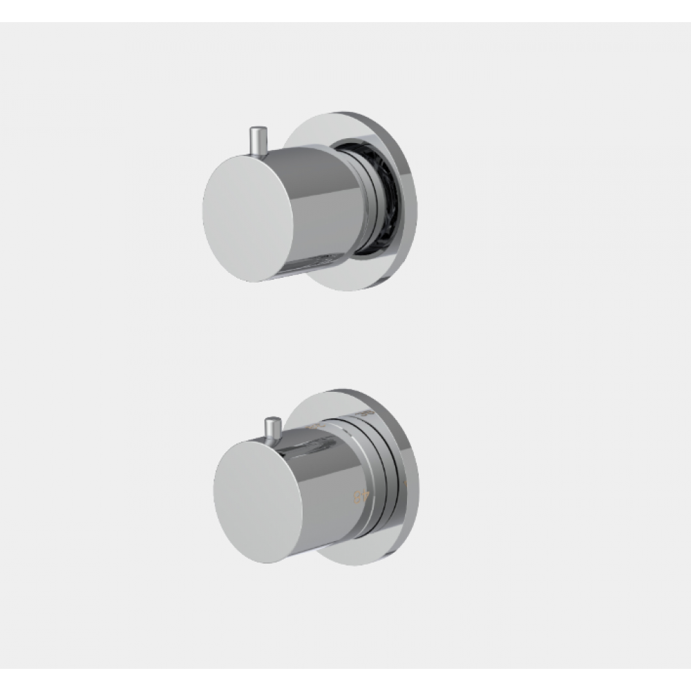 Смеситель для душа, Fima Carlo Frattini, Fimatherm, на 2 потребителя, цвет-брашированная янтарная бронза
