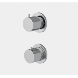 Смеситель для душа, Fima Carlo Frattini, Fimatherm, на 2 потребителя, цвет-чёрный матовый