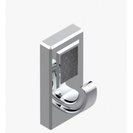 Крючок, THG, Metropolis Clear crystal with lever, шгв 45*45*95, цвет-никель