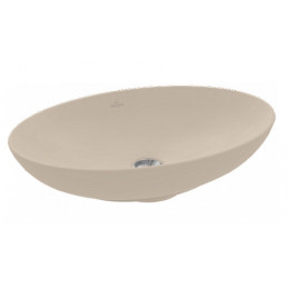 Раковина, Villeroy&Boch, Loop&Friends, шгв 560*380*120, отверстия для смесителя-отсутствуют, цвет раковины-Almond, CeramicPlus