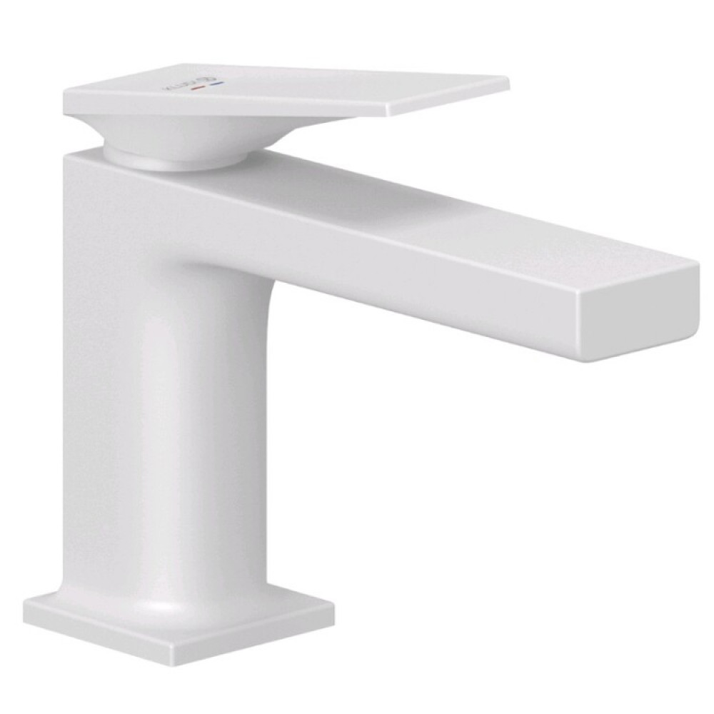 Смеситель для раковины, Kludi, DECUS, цвет-белый матовый (Matt White, Bianco Opaco)