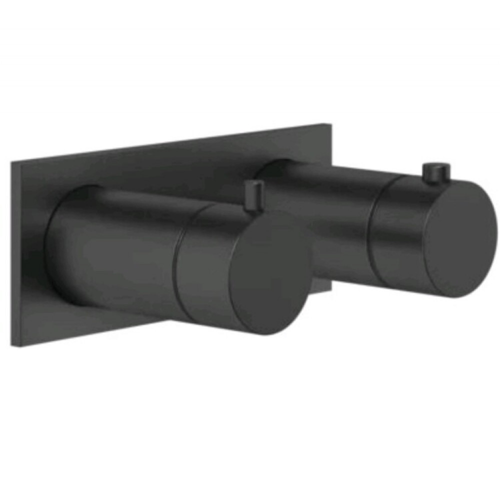 Смеситель для душа, Gessi, Anello, на 3 потребителя, цвет-черный матовый