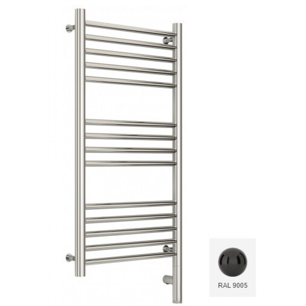 Полотенцесушитель, Сунержа, Богема 3.0, прямая, шгв 432*75*924, нижнее справа, МЭМ, цвет-Глубокий чёрный RAL9005