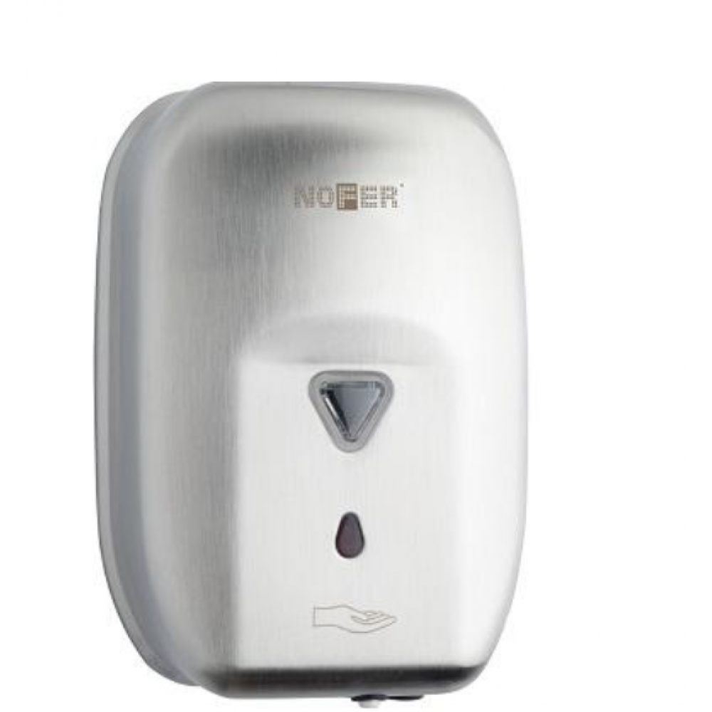 Дозатор для жидкого мыла, Nofer, Automatics, шгв 140*100*210, цвет дозатора-сталь нержавеющая сатинированная