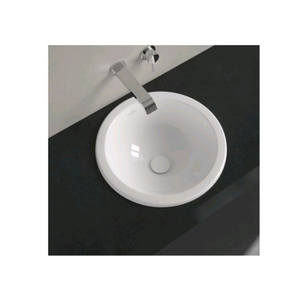 Раковина, Villeroy&Boch, Loop&Friends, шгв 450*450*210, отверстия для смесителя-отсутствуют, цвет-альпийский белый (белый Alpin)