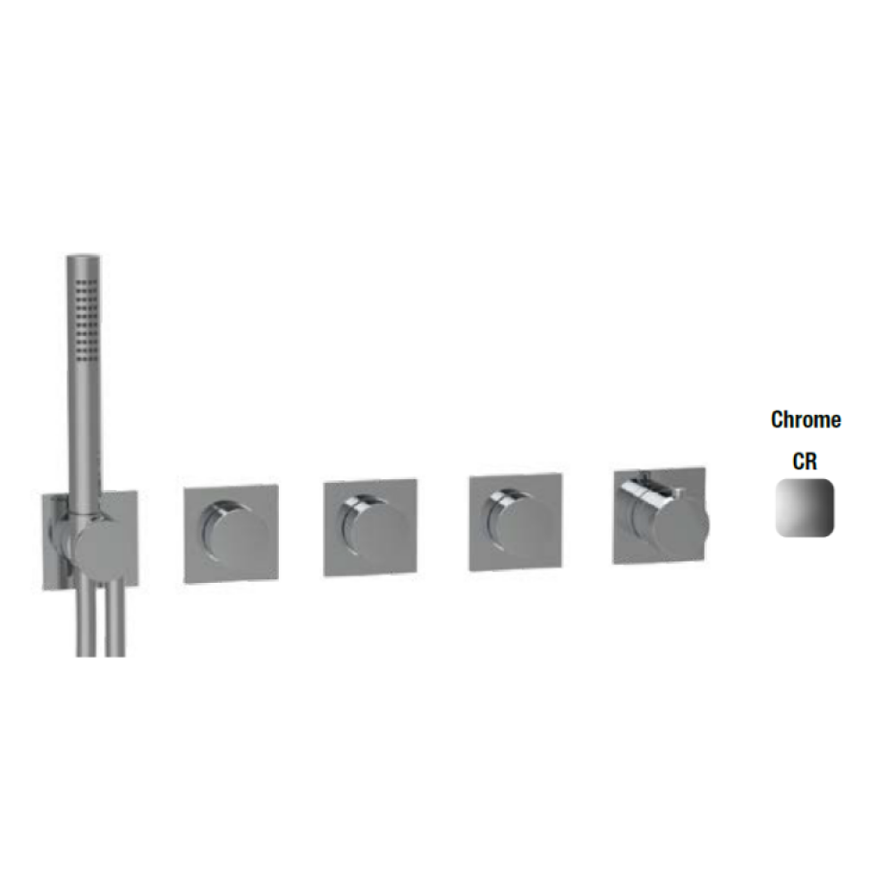 Смеситель для душа, Almar, Modular Push, на 3 потребителя, цвет-хром (Товар заказной, возврату не подлежит)