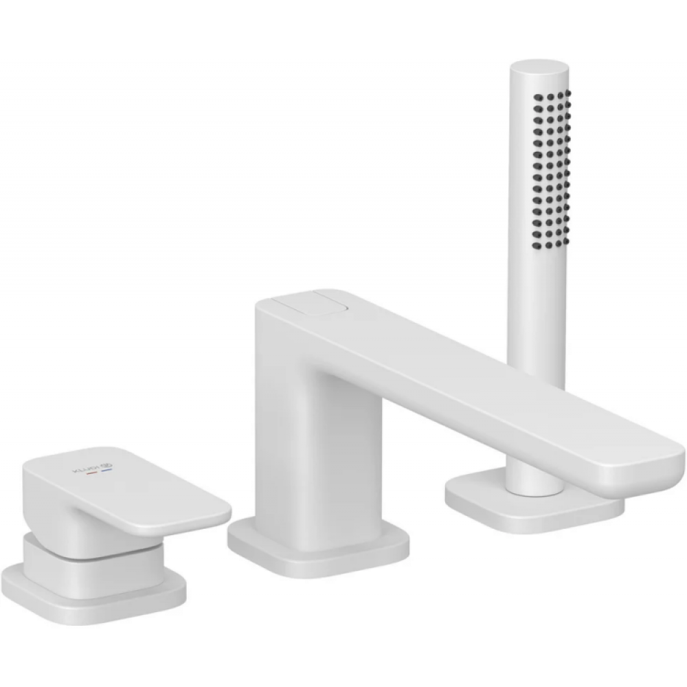 Смеситель для ванны и душа, Kludi, Renon, цвет-белый матовый