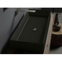 Раковина, Scarabeo, Teorema 2.0, шгв 800*400*140, отверстия для смесителя-отсутствуют, BIOKER, цвет-Lava