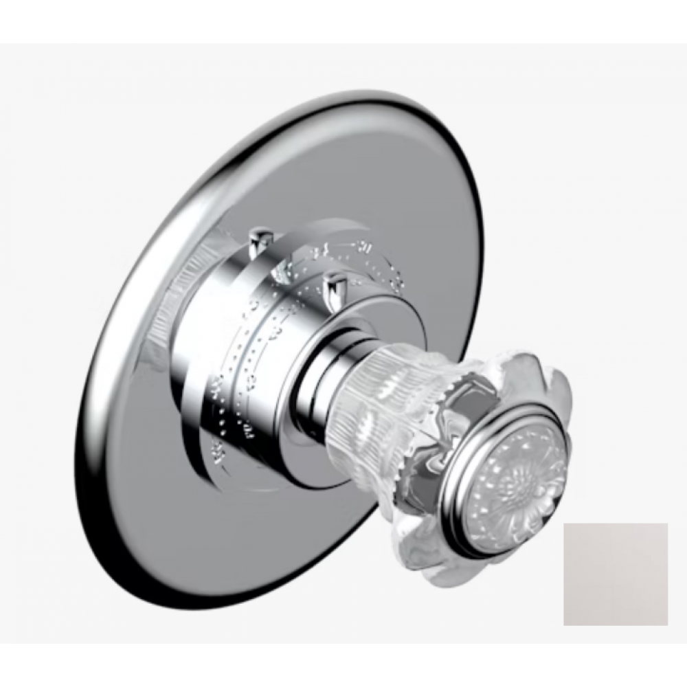 Декоративная пластина и ручка, THG, Dahlia, для термостата, цвет-никель