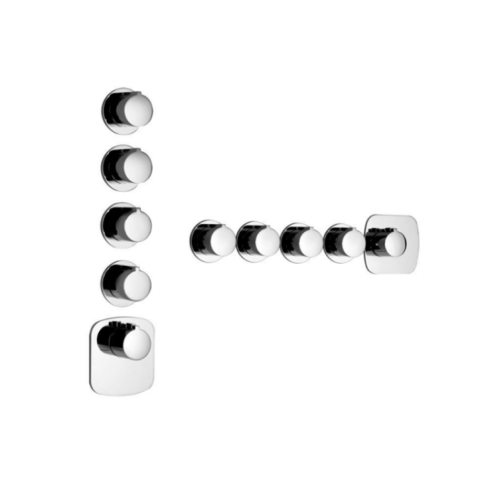 Смеситель для душа, Gessi, на 4 потребителя, цвет-хром