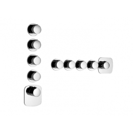 Смеситель для душа, Gessi, на 4 потребителя, цвет-хром