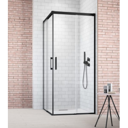 Дверь, Radaway, Idea KDD, шв 900*2005, петли-справа, черный матовый, цвет стекла-прозрачный, Easy Clean