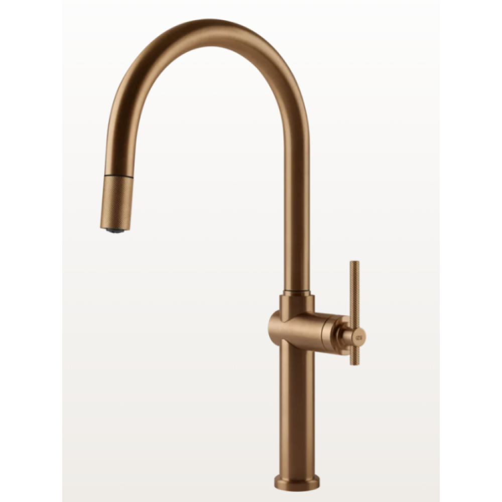 Смеситель для кухни, Gessi, Habito, цвет-Warm Bronze Brushed PVD