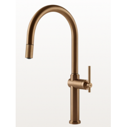 Смеситель для кухни, Gessi, Habito, цвет-Warm Bronze Brushed PVD