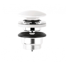 Донный клапан, Kludi, ROTEXA, для раковин, 1 1/4", цвет-белый матовый