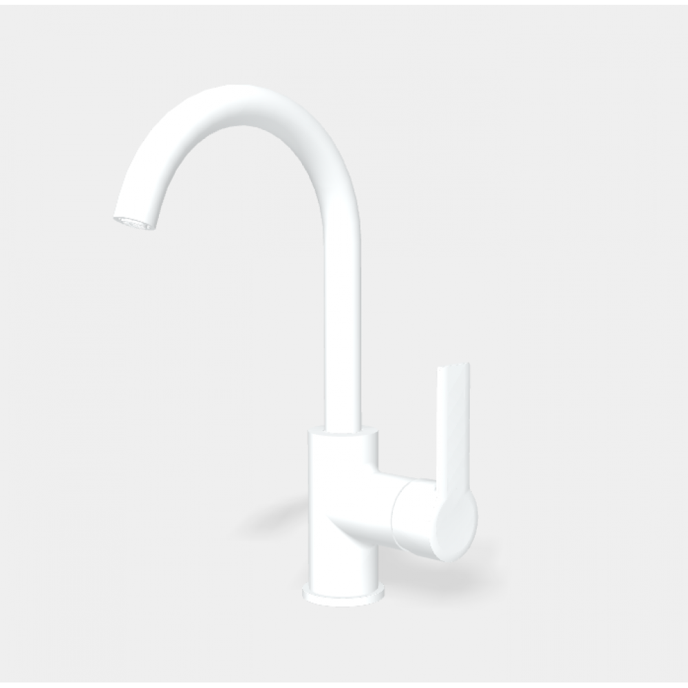 Смеситель для раковины, Fima Carlo Frattini, Mast, цвет-белый матовый