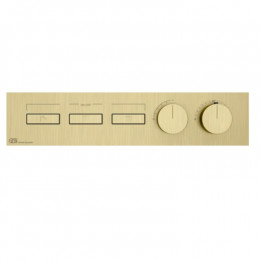 Смеситель для душа, Gessi, HI-FI, на 3 потребителя, цвет-Brushed Brass PVD
