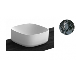 Раковина, Scarabeo, Moon, шгв 420*420*180, отверстия для смесителя-отсутствуют, цвет-черный мрамор