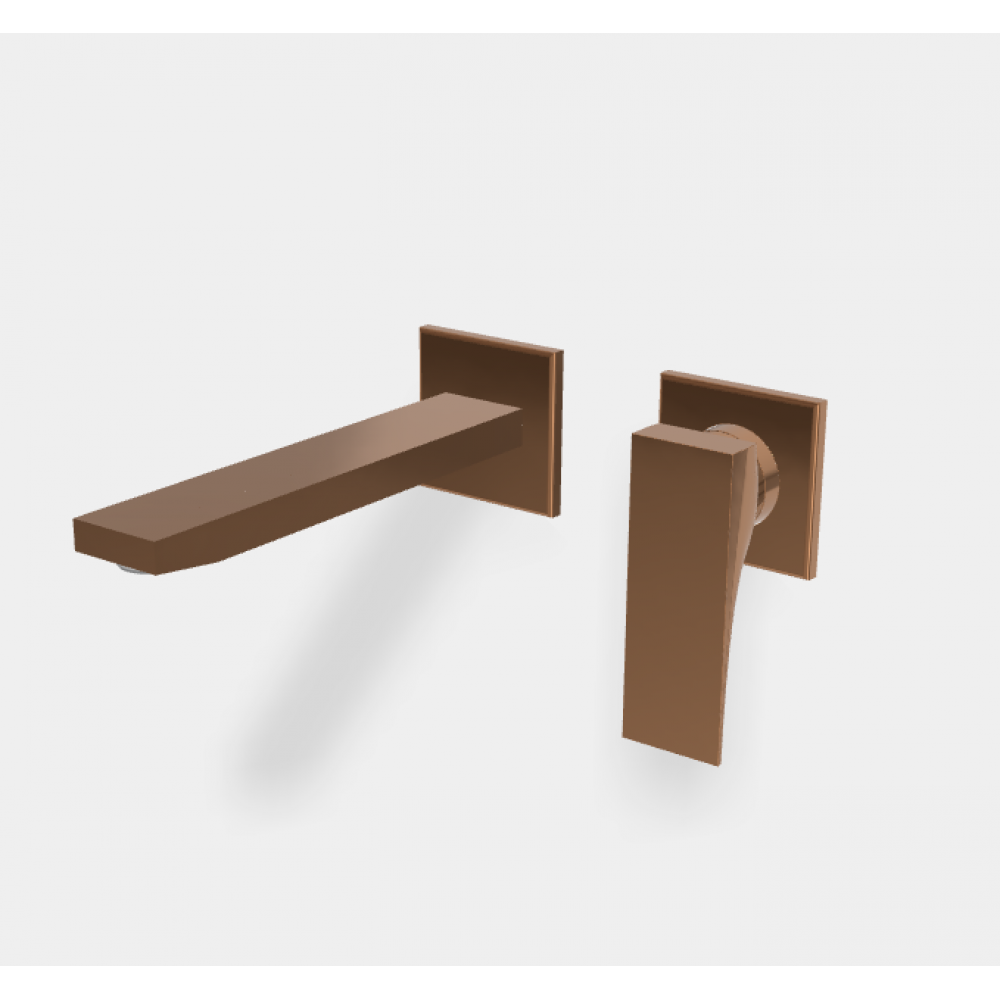 Смеситель для раковины, Fima Carlo Frattini, Zeta, цвет-бронза янтарна