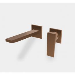 Смеситель для раковины, Fima Carlo Frattini, Zeta, цвет-бронза янтарна