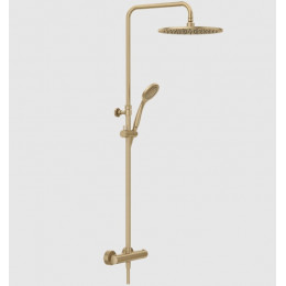 Душевая стойка, Gessi, Minimalistic shower, цвет-Warm Bronze Brushed PVD