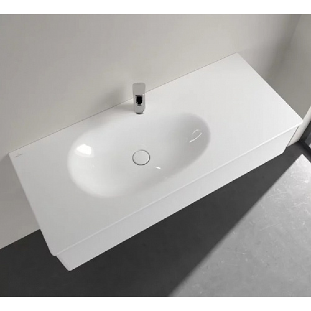 Раковина, Villeroy&Boch, Antao, шгв 1200*500*90, отверстия для смесителя-1, CeramicPlus, цвет-альпийский белый