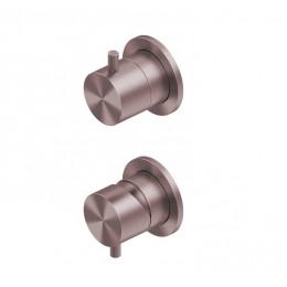 Смеситель для душа, Quadro design, Source, на 2 потребителя, цвет-золото розовое (Rose Gold, Oro Rosa)