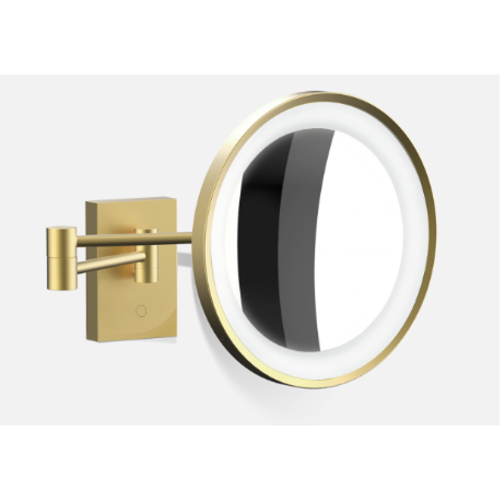 Косметическое зеркало, Decor Walther, BS, с подсветкой, цвет-Золото матовое 24 карат