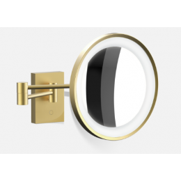 Косметическое зеркало, Decor Walther, BS, с подсветкой, цвет-Золото матовое 24 карат