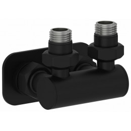 Модуль, Сунержа, угловой EU50,  для водяных полотенцесушителей, цвет-чёрный матовый