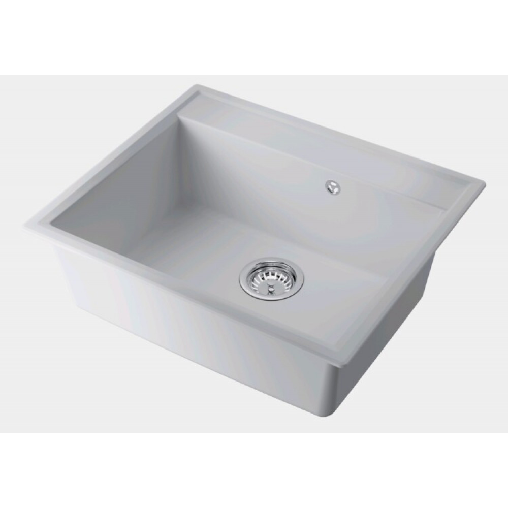 Мойка, Omoikiri, Daisen, шгв 600*510*215, отверстия для смесителя-отсутствуют, цвет-белый