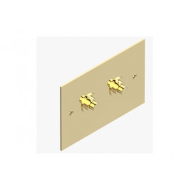 Клавиша смыва, THG, для бачков скрытого монтажа, шгв 250*26*165, цвет-золото