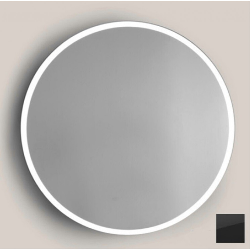 Зеркало, Bertocci, Design, круглое, шв 600*600, с подсветкой, цвет рамы-черный матовый