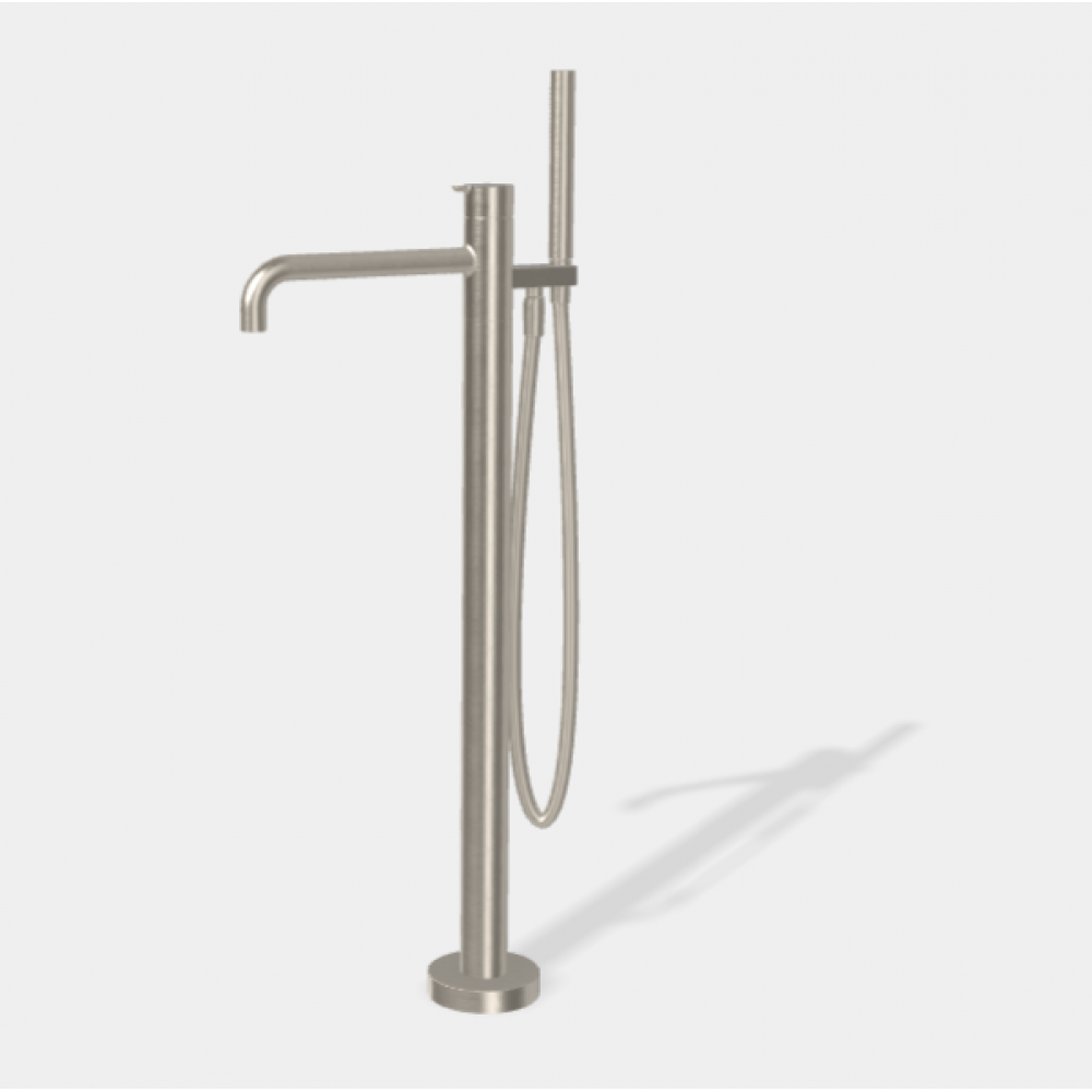 Смеситель для ванны и душа, Fima Carlo Frattini, Snap, цвет-брашированный никель