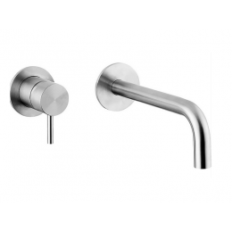 Смеситель для раковины, Cisal, Xion, цвет-сатинированная сталь