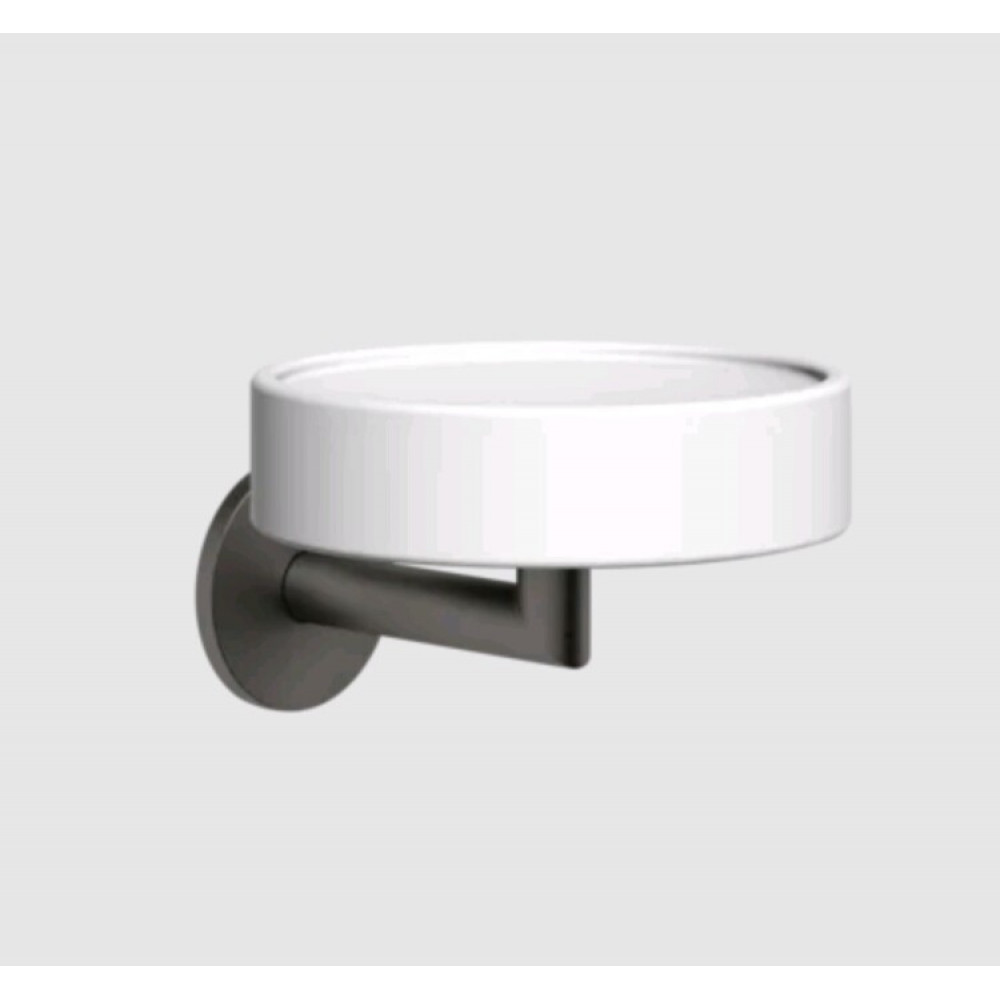 Мыльница, Gessi, шгв 115*127*79, цвет-белый/Black Metal Brushed PVD