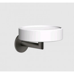 Мыльница, Gessi, шгв 115*127*79, цвет-белый/Black Metal Brushed PVD