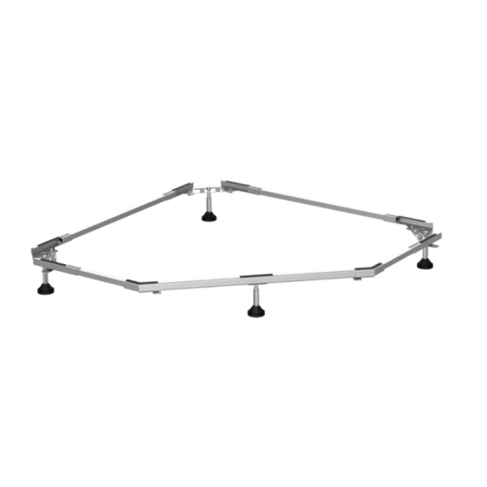 Система ножек, Bette, BetteCaro, для душевого поддона, шг-900*900 мм, хром/черный