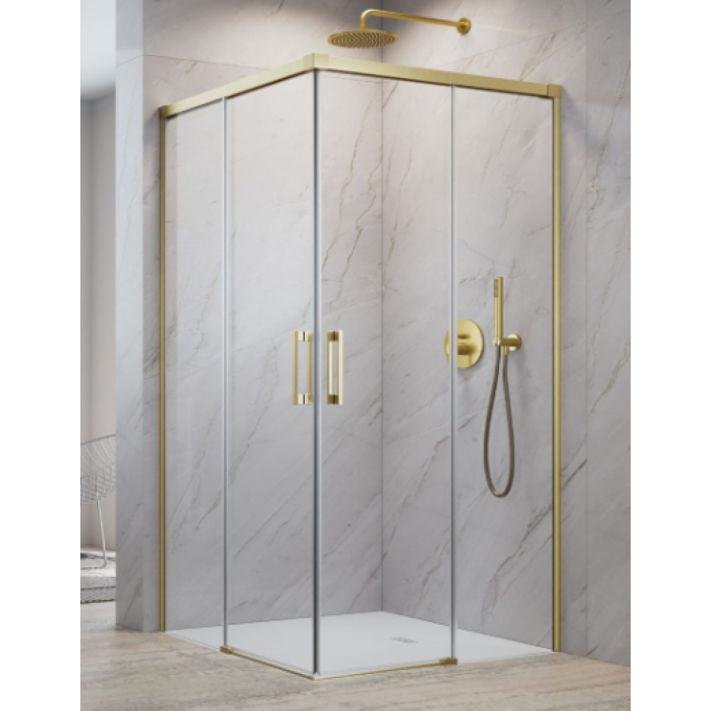 Дверь, Radaway, Idea KDD, шв 900*2005, петли-справа, золото брашированное, цвет стекла-прозрачный, Easy Clean