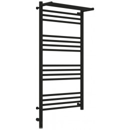 Полотенцесушитель, Сунержа, Богема 3.0, с 1 полкой, шгв 532*214*1124, нижнее слева, МЭМ, цвет-чёрный матовый