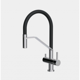 Смеситель для кухни, Omoikiri, Akeno, цвет-хром/черный