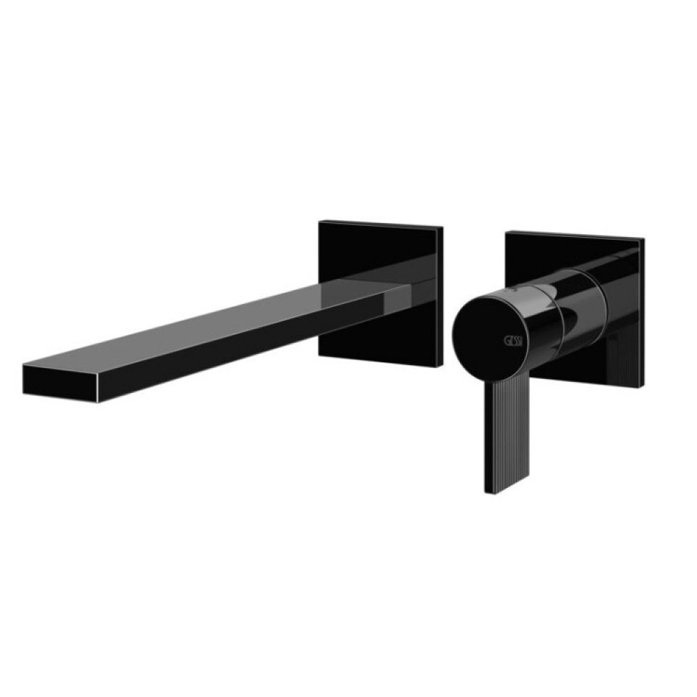 Смеситель для раковины, Gessi, Inverso Rigato, цвет-Black Metal PVD