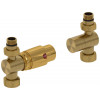 Терморегулятор, Сунержа, автоматический, G 1/2" НР х G 3/4" НГ, набор, прямой, цвет-латунь состаренная