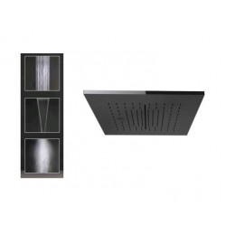 Верхний душ, Gessi, Minimali, шгв 350*350*12, цвет -Black Metal Brushed PVD