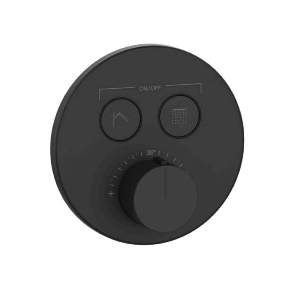 Смеситель для душа, Gessi, HI-FI Comfort, на 2 потребителя, цвет-черный матовый